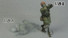 1/35 Німецький панцергренадер, поранений, зима-весна 1943 року, збірна смоляна фігура (без коробки, без інструкції)