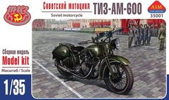 1/35 Мотоцикл ТІЗ-АМ-600 з кулеметом ДТ (AIM Fan Model 35001) збірна модель