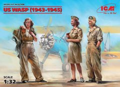 1/32 Американські льотчиці 1943-45 років, 3 фігури (ICM 32108), збірні пластикові