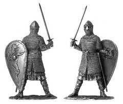 54 мм Норманнский рыцарь, 11 век, оловянная миниатюра (Солдатики Публия PTS-5001)