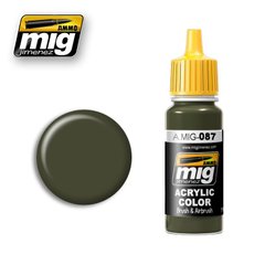 Желто-оливковый RAL 6014, 17 мл (Ammo by Mig A.MIG-087 Gelboliv) акриловая краска
