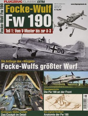 Монография "Focke-Wulf FW-190. Teil 1: vom V-Muster bis zur A-3" Flugzeug Classic Extra (на немецком языке)