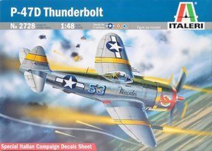 1/48 Republic P-47D Thunderbolt американский истребитель (Italeri 2728) сборная модель