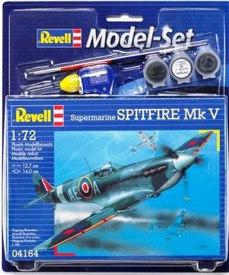 1/72 Supermarine Spitfire Mk.V + клей + краски + кисточка (Revell 64164)