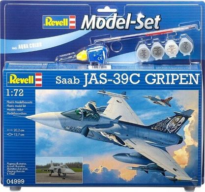 1/72 Saab JAS 39C Gripen + клей + краски + кисточка (Revell 04999)