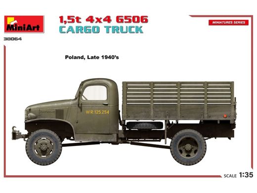 1/35 Chevrolet G506 1,5t 4×4 армейский грузовик (Miniart 38064), сборная модель