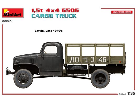 1/35 Chevrolet G506 1,5t 4×4 армійська вантажівка (Miniart 38064), збірна модель