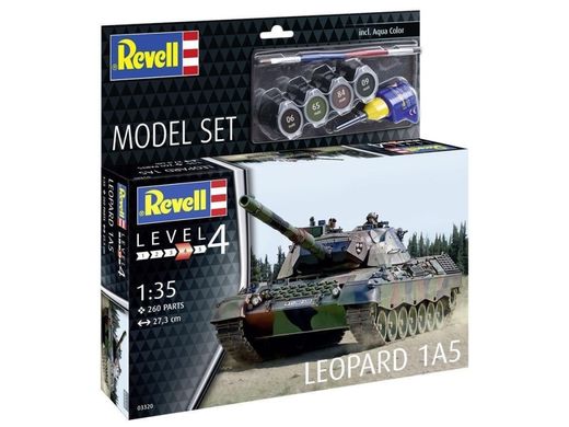 1/35 Танк Leopard 1A5, серія Model Set з фарбами та клеєм (Revell 63320), збірна модель