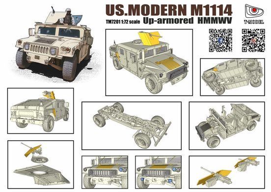 1/72 Автомобіль&nbsp;HMMWV&nbsp;M1114 Up-armored (T-Model TM7201), збірна модель