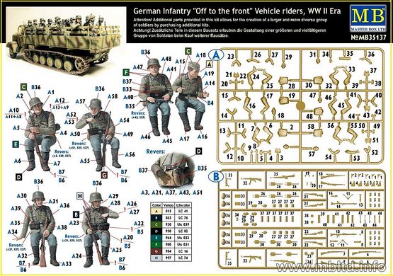 1/35 "На фронт", германская пехота (6 фигур) (Master Box 35137)