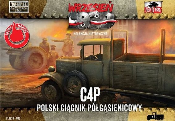 1/72 C4P польский артиллерийский тягач + журнал (First To Fight 042) сборка без клея
