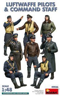 1/48 Пілоти та командний склад Люфтвафе, 8 фігур (Miniart 49026), збірні пластикові