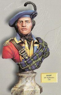 1:10 Горец 105-го полка, 1760 год (105 Highlanders 1760), бюст Amati Modellismo F8512/07