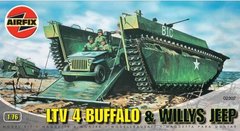 1/76 LTV-4 Buffalo + Willys Jeep (Airfix 02302) ДВЕ модели