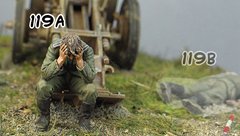 1/35 Німецький артилерист, Курськ, літо 1943 року, збірна смоляна фігура (без коробки, без інструкції)
