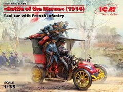 1/35 Битва на Марне 1914 года: автомобиль Renault AG с французской пехотой (ICM 35660), сборные пластиковые