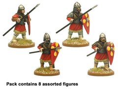 Темные века (Dark Ages) - Skutatoi advancing in Lammelar Armour (8 figures) - Crusader Miniatures NS-CM-DAB014