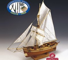 1/64 Яхта Gjoa + инструменты (Constructo 80704) сборная деревянная модель