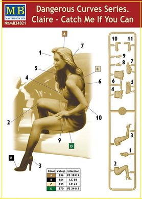 1/24 Dangerous Curves Series. Claire - Catch Me If You Can (Master Box 24021) сборная пластиковая фигура