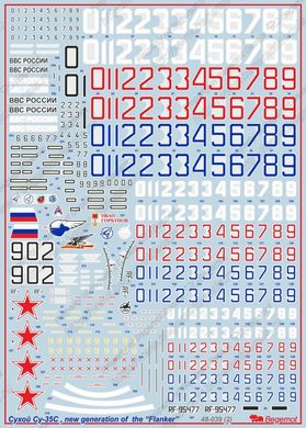 1/48 Декаль для самолета Сухой Су-35С (Begemot Decals 48039)