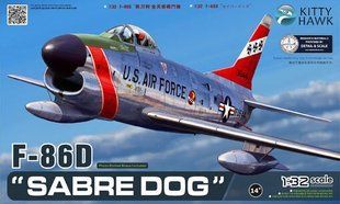 1/32 F-86D Sabre Dob американський реактивний перехоплювач (Kitty Hawk 32007), збірна модель