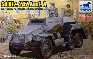 1/35 Sd.Kfz.247 Ausf.A німецький командирський бронеавтомобіль (Bronco Models CB35095), збірна модель