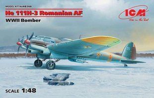 1/48 Бомбардировщик Heinkel He-111H-3 румынских ВВС (ICM 48266), сборная модель
