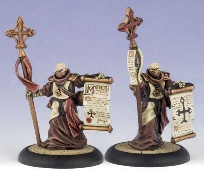Choir Acolytes, Warmachine Protectorate of Menoth (Blister pack), 2 миниатюры Privateer Press Miniatures, сборные металлические