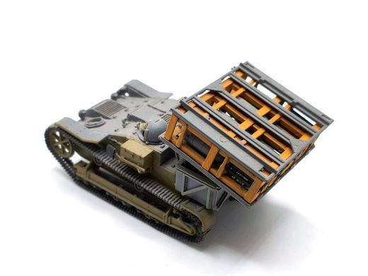 1/35 Танкетка Renault UE2 с пусковой установкой реактивных снарядов, готовая модель авторской работы