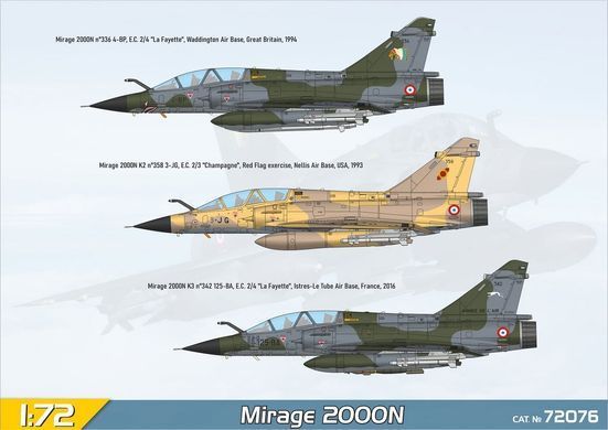 1/72&nbsp;Mirage 2000N французький багатоцільовий винищувач (ModelSvit 72076), збірна модель