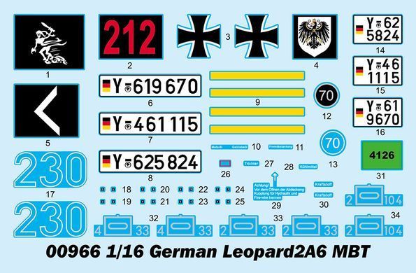 1/16 Leopard 2A6&nbsp;основной боевой танк (Trumpeter 00966), сборная модель