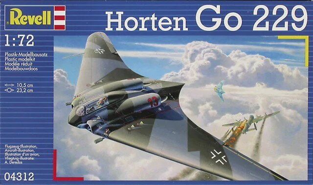 1/72 Horten Go-229 германский реактивный истребитель (Revell 04312), сборная модель