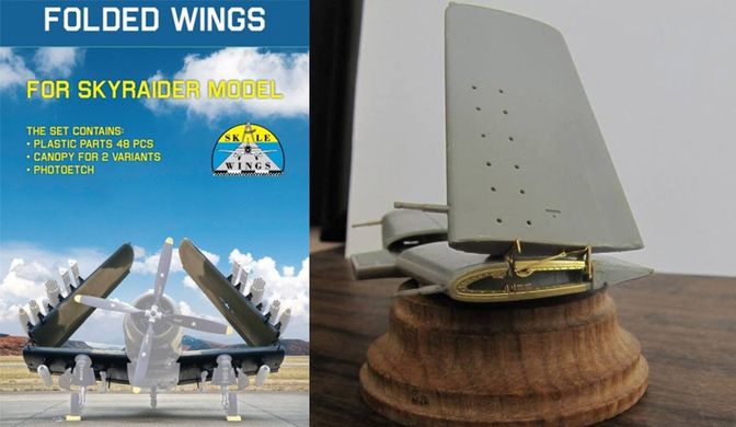 1/72 Сложенные крылья для Skyraider AD-2, AD-3, AD-4, AD-5 + два вида фонаря + фототравление (Skale Wings VS-72002)