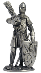 54 мм Немецкий рыцарь, Гюнтер фон Шварцбург. Около 1345, оловянная миниатюра (EK Castings M17)
