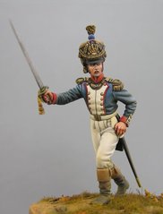 54 мм Капитан французской линейной пехоты, 1812 год (Seil 54004) сборная оловянная коллекционная миниатюра
