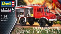 1/24 Пожежний автомобіль Mercedes-Benz Unimog U1300L TLF 8/18, серія Limited Edition (Revell 07512), збірна модель