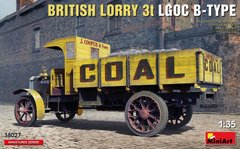 1/35 LGOC B-Type британский 3-тонный грузовик, гражданская версия (MiniArt 38027), сборная модель