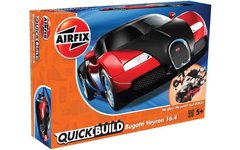 Airfix Quick Build Автомобиль Bugatti Veyron Black and Red (J6020)