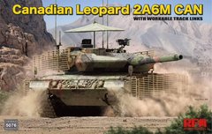1/35 Канадський танк Leopard 2A6M CAN, набір з робочими траками (Rye Field Model RM5076), збірна модель