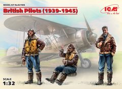1/32 Британские пилоты 1939-45 годов, 3 фигуры (ICM 32105), сборные пластиковые