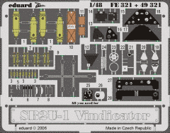 1:48 Фототравление для SB2U-1 Vindicator (для Accurate Miniatures)