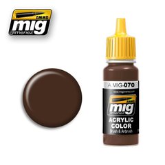 Середньо-коричневий, 17 мл (Ammo by Mig A.MIG-070 Medium brown) акрилова фарба