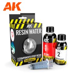 Жидкость Resin Water для создания воды, двухкомпонентная эпоксидная смола, 375 мл (AK Interactive AK8043 Diorama Series)