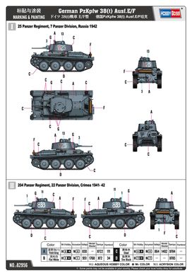 1/72 Pz.Kpfw.38(t) Ausf.E/F німецький легкий танк (Hobbyboss 82956), збірна модель