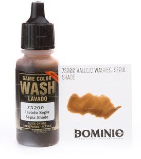 Game Color Wash SEPIA SHADE (Vallejo 73200) Смывка акриловая, 17 мл