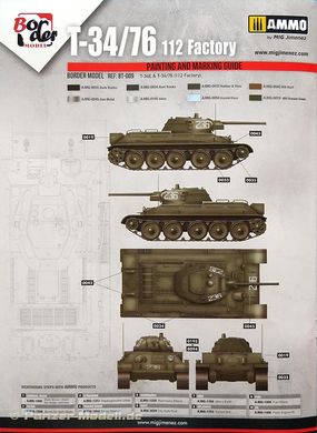 1/35 Танк Т-34/76 заводу №112 / Т-34Е з навісними екранами, 2-в-1 або/або (Border Model BT009), збірна модель