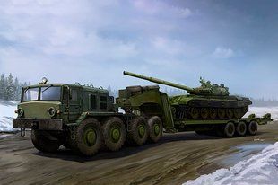 1/35 Такновый тягач МАЗ-537Г позднего производства с полуприцепом ЧМЗАП-9990 (Trumpeter 01065), сборная модель