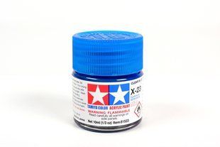 Фарба Tamiya X-23 Clear Blue, прозора кольорова акрилова, 10 мл (Tamiya 81523)