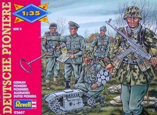 1/35 Немецике штурмовики, Вторая мировая, 10 цельнолитіх фигур + Goliath (Revell 02607)