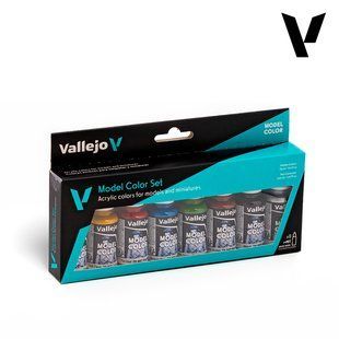 Набір фарб "Wargames Basics", 8 фарб по 18 мл, акрилові (Vallejo Model Color 70260 Paint Set)